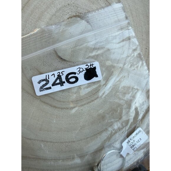 Navajo Letricia Largo  Sterling Silver Sonoran Gold 8 Turquoise Ring Handcrafted - Picture 8 of 8